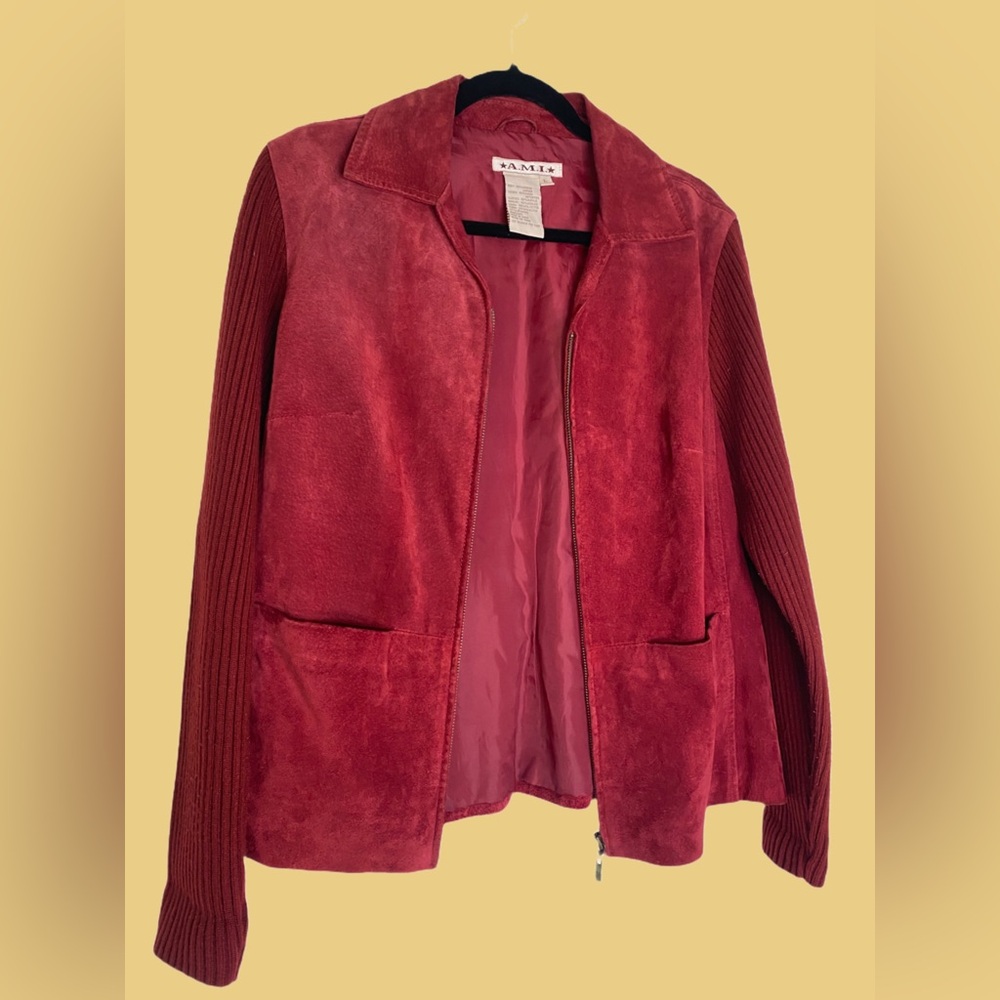 Y2k AMI Leather Jacket